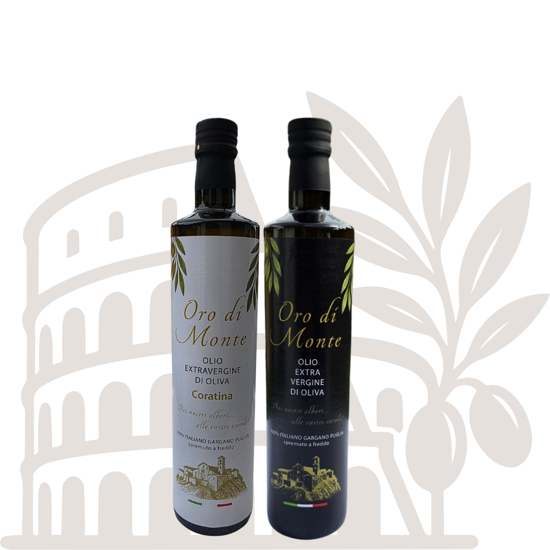Probierpaket 1 Flasche Oro di Monte 500ml/1 Flasche Coratina Olivenöl 500ml